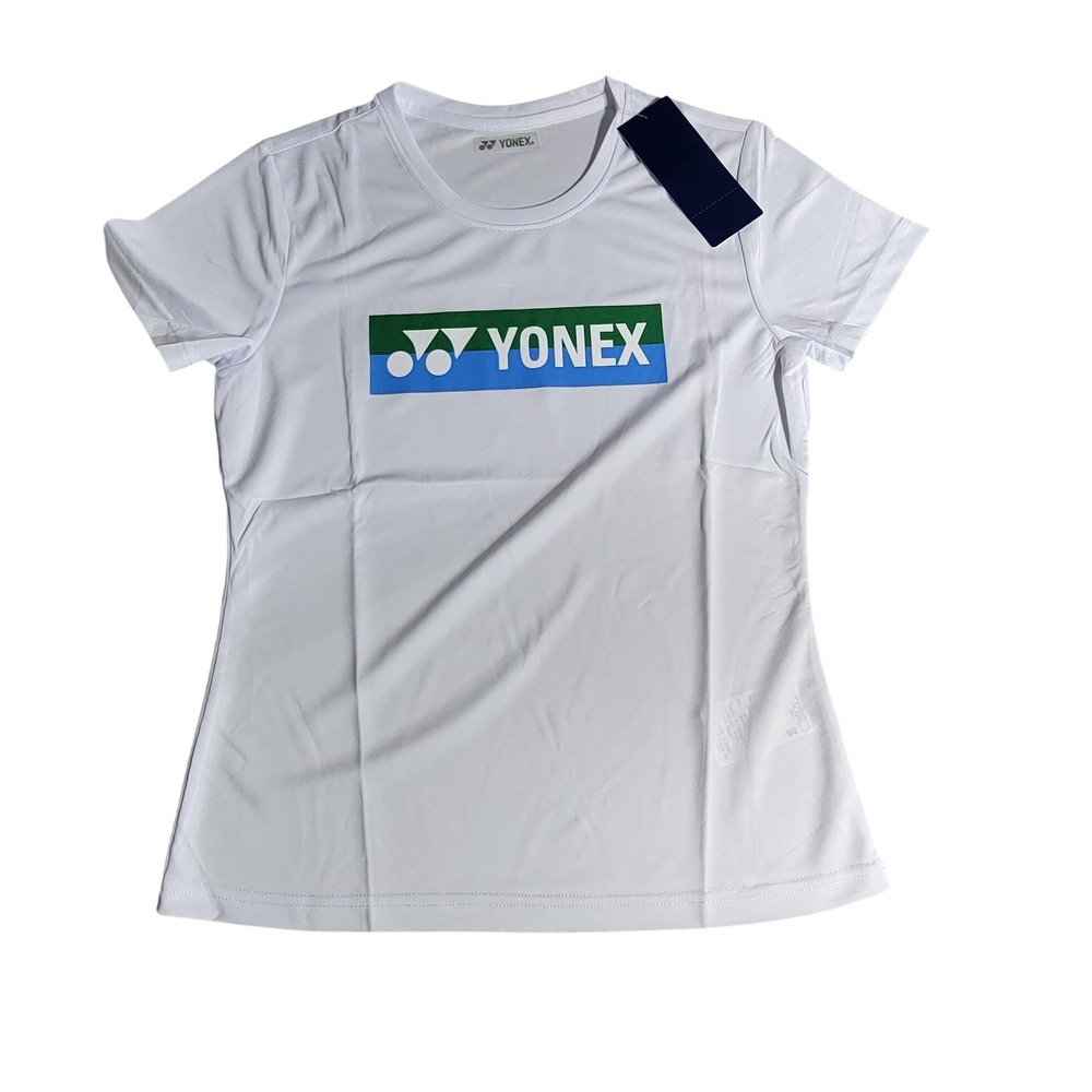 Yonex White Graphic Logo Athletic Performance Tee Shirt 22022B 2XL New